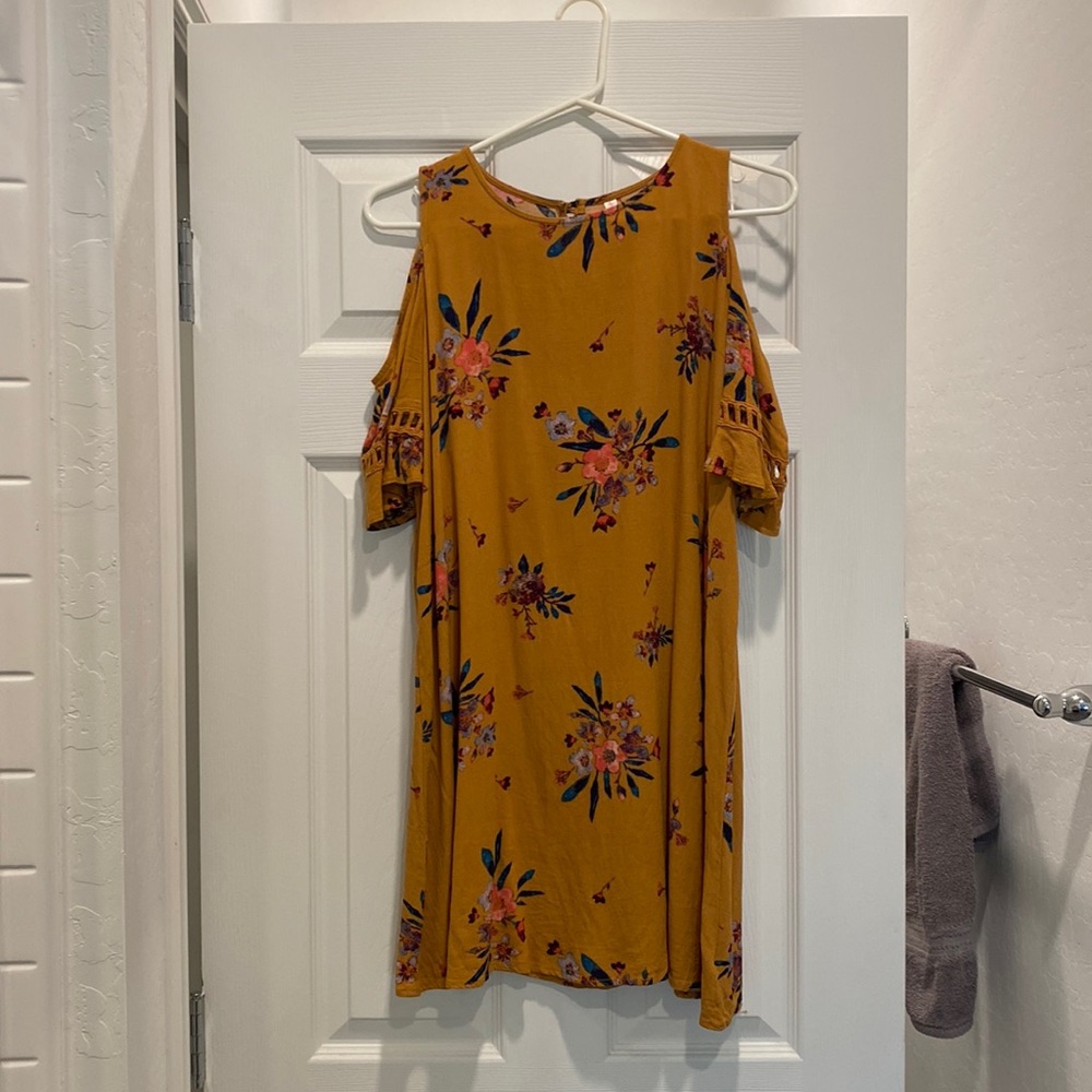 Shoulder Cut Out Mini Dress